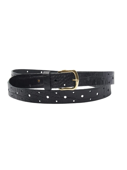 Gürtel Leder Lang Basic Croco